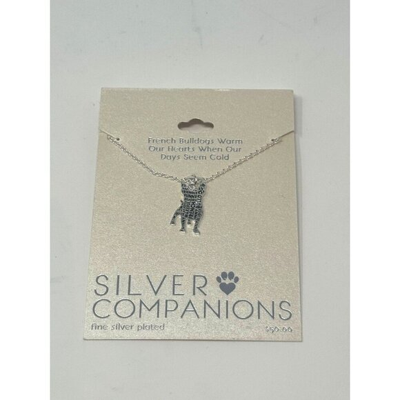 Silver Companions Jewelry - French Bulldog Silver Necklace
